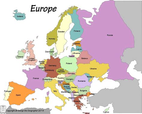 Labeled Map of Europe – Europe map with Countries [PDF].